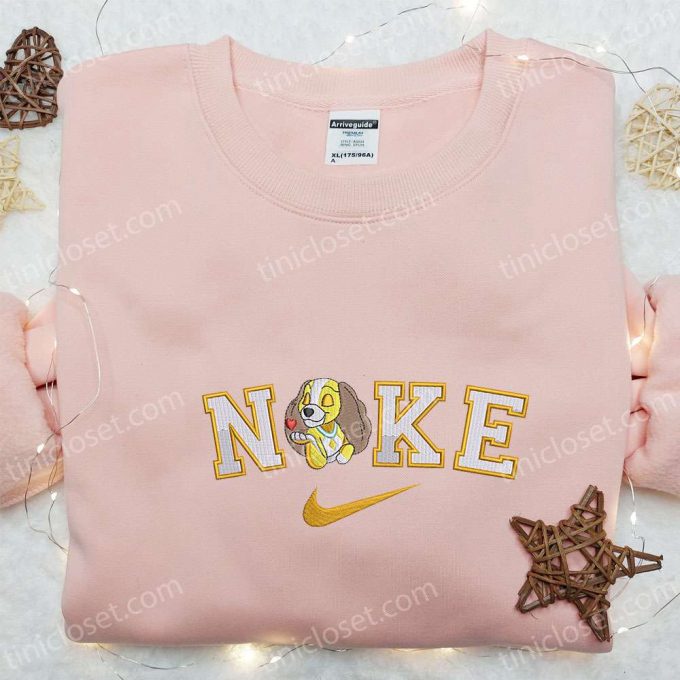 Lady X Nike Disney Cartoon Embroidered Shirt – Nike Inspired T-Shirt Perfect Family Gift Idea