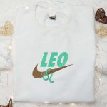 Leo Zodiac x Nike Swoosh Shirt & Hoodie: B Gift for Men Women Family Gifts Nike Inspired Embroidery