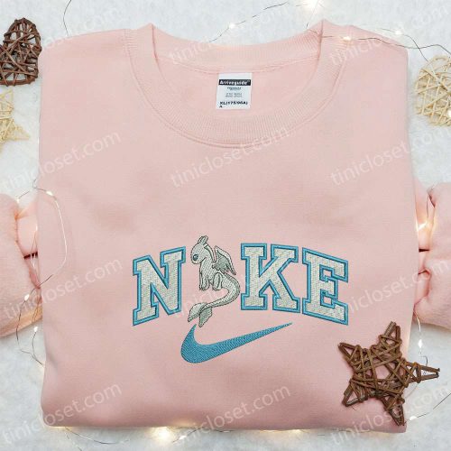 Light Fury x Nike Cartoon Embroidered Shirt & Disney Characters Hoodie: B Gift for Men Women Birthday Gift Ideas