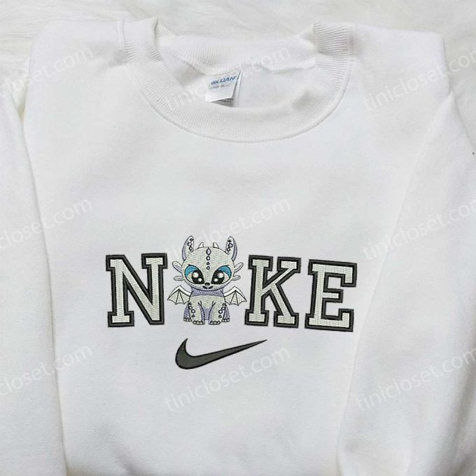 Custom Light Fury X Nike Embroidered Shirt: How To Train Your Dragon – Unique D Gift For Men Women By Nike