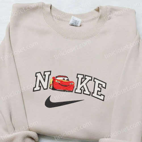 Lightning McQueen x Nike Embroidered Cartoon Sweatshirt & Disney Characters T-shirt: Top Birthday Gift Ideas