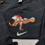 Anime Limited Edition Embroidered Shirts & Sweatshirts: Baki Hanma Pose Challenge Nike Swoosh Baki The Grappler – Get Yours Now!