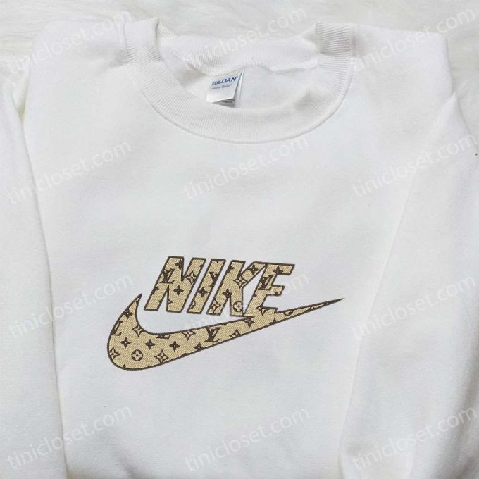 Stylish Louis Vuitton X Nike Embroidered Sweatshirt &Amp; T-Shirt: B Gift For Men Women Birthday Gift Ideas