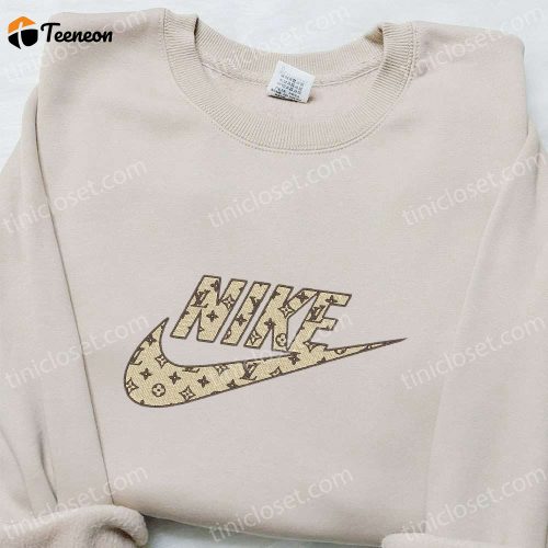 Stylish Louis Vuitton x Nike Embroidered Sweatshirt & T-shirt: B Gift for Men Women Birthday Gift Ideas