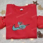 Lucario x Swoosh Anime Hoodie: Cool Embroidered Clothing Perfect Family Gift – Shop Now!