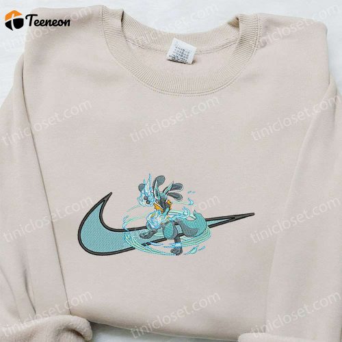 Charizard Pokemon x Swoosh Anime Hoodie – Cool Embroidered Clothing Perfect Family Gift