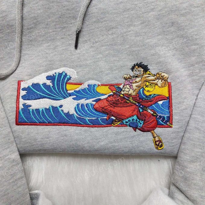 Luffy Embroidered Shirt One Piece Sweatshirt &Amp; Anime Hoodie: Exquisite D Gift For Men Women For Anime Lovers