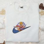 Luffy Gear 5 x Swoosh Anime Embroidered Sweatshirt – B Gift for Men Women One Piece Gift for Family