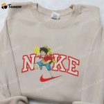 Luffy One Piece x Nike Embroidered Shirt – Unique Collaboration with One Piece & Nike Stylish Nike Inspired D Gift for Men Women