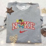 Luffy One Piece x Nike Embroidered Shirt – Unique Collaboration with One Piece & Nike Stylish Nike Inspired D Gift for Men Women