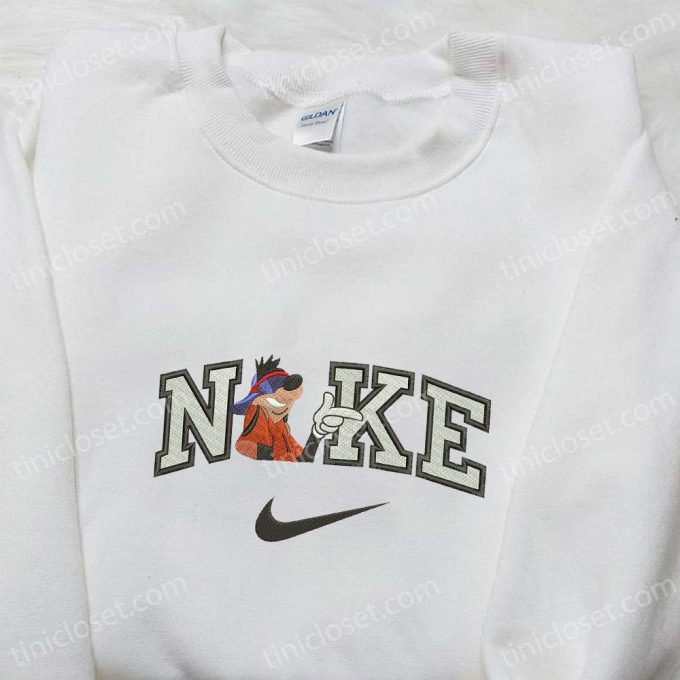 Max Goof X Nike Cartoon Embroidered Shirt: Disney Characters Inspired Unique Nike D Gift For Men Women