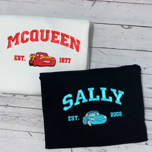 Mcqueen Sally Mater Combo Shirt & Hat: Cars Movie Couple Family Trip Gift for Dad & Mom – Men & Women