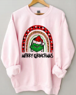 Get Festive with the Merry Grinchmas Loose Sweatshirt – Perfect Holiday Apparel!