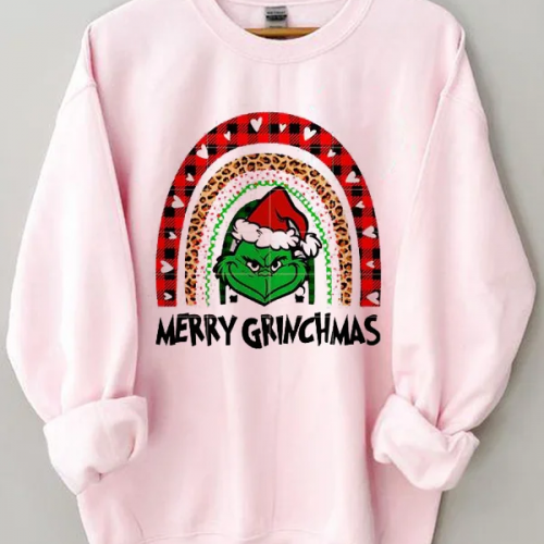 Merry Grinchmas Loose Sweatshirt: Cozy & Festive Attire for the Holiday Season