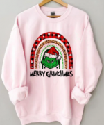 Merry Grinchmas Loose Sweatshirt: Cozy & Festive Attire for the Holiday Season