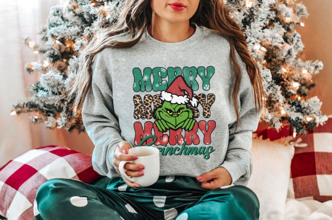 Spread Holiday Cheer With A Merry Grinchmas Sweatshirt – Festive &Amp; Comfy Attire!