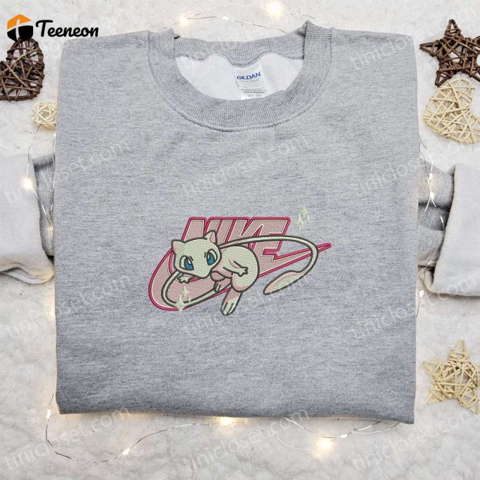 Mewtwo X Nike Anime Embroidered Sweatshirt &Amp;Amp; Pokemon Shirt: Ultimate Family Gift Ideas