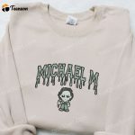 Spooky Michael Myers Embroidered Hoodie – Horror Movie Characters Sweatshirt & Shirt