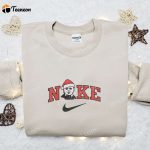 Michael Myers Face x Nike Embroidered Sweatshirt: Movie Merry Christmas Shirt B Gift for Men Women Gift Ideas