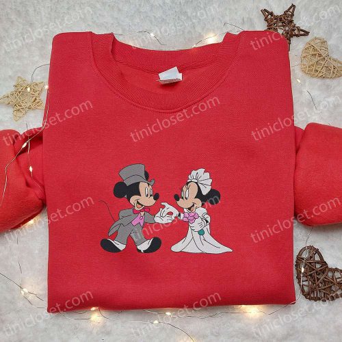 Mickey & Minnie Wedding T-shirt & Disney Characters Hoodie: Perfect Valentine s Day Gift Ideas