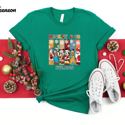 Spark Joy this Xmas with Mickey Christmas Shirt & Disney Matching Pajama Set