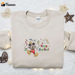 Mickey Happy New Year & Merry Christmas Embroidered Sweatshirt: B Gift for Men Women Disney Characters Movie Shirt Perfect Christmas Gift Idea!