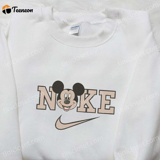 Mickey Mouse Head X Nike Cartoon Hoodie &Amp;Amp; Shirt: B Gift For Men Women Birthday Gift Ideas – Nike Inspired Embroidered Apparel