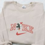 Mickey Mouse Loves x Nike Cartoon Embroidered Hoodie & Shirt: B Gift for Men Women Valentine s Day Gift Ideas