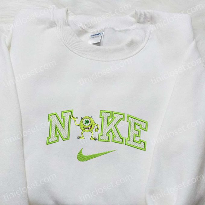 Mike Wazowski X Nike Cartoon Embroidered Tshirt Nike Inspired Shirt B Gift For Men Women Gift Ideas