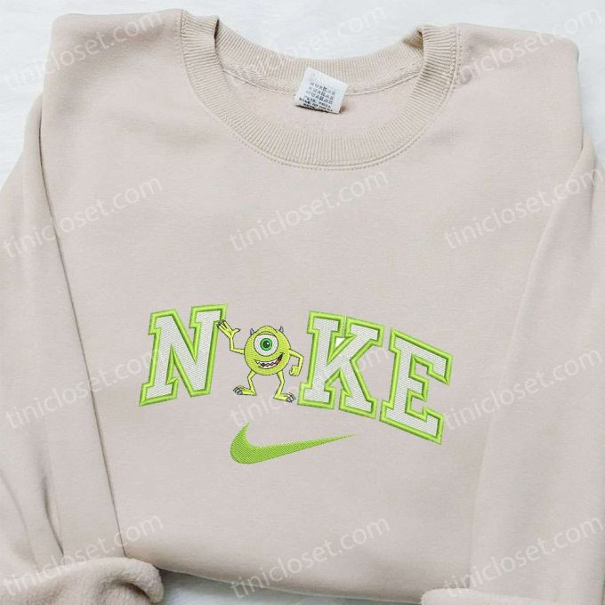 Mike Wazowski X Nike Cartoon Embroidered Tshirt Nike Inspired Shirt B Gift For Men Women Gift Ideas