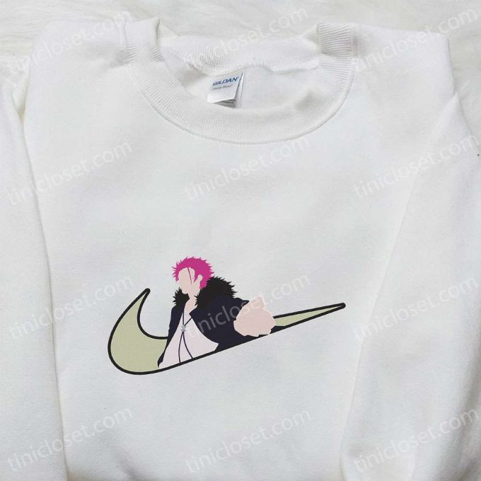 Mikoto Suoh X Swoosh Anime Embroidered Sweatshirt: Nike Inspired Hoodie Perfect Birthday Gift For Family