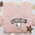 Milk Bear x Nike Cartoon Embroidered Shirt Nike Inspired T-shirt B Gift for Men Women Family Gift