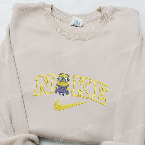 Minion x Nike Cartoon Embroidered Tshirt Disney Characters Shirt Nike Inspired Tee