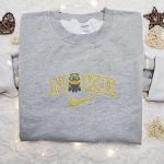 Minion x Nike Cartoon Embroidered Tshirt Disney Characters Shirt Nike Inspired Tee