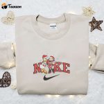 Minnie & Daisy Xmas Hat x Nike Embroidered Sweatshirt: Disney Characters Merry Christmas Shirt B Gift for Men Women Gift Idea