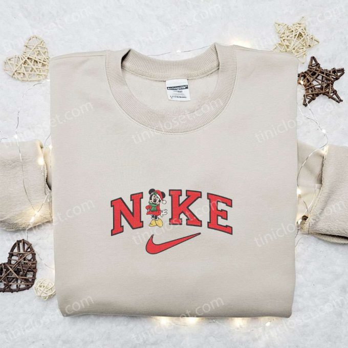 Minnie Mouse X Nike Christmas Hoodie: Disney Characters Embroidered Shirt – B Gift For Men Women Family Christmas Gift Ideas