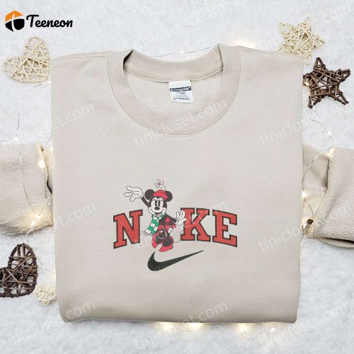 Minnie Mouse Retro X Nike Christmas Embroidered Sweatshirt: F Gift For Men Women Disney Characters Movie Shirt Perfect Christmas Gift Idea