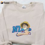 Monkey D Luffy x Nike Anime Embroidered Sweatshirt & T-Shirt: B Gift for Men Women Family Gift Ideas