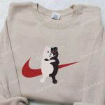 Monokuma x Nike Swoosh Anime Hoodie & Danganronpa Embroidered Shirt Nike Inspired