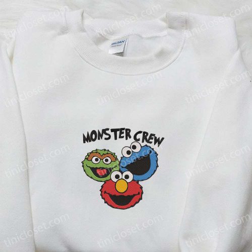 Monster Crew Embroidered Sweatshirt & Cartoon Shirt: B Gift for Men Women Gift Ideas for a Stylish Look!