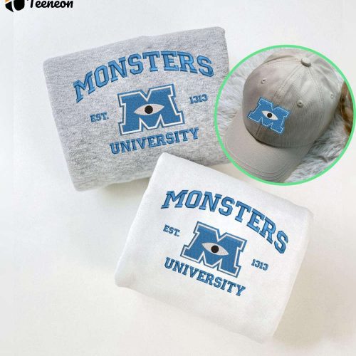 Monster s University Combo Shirt & Hat: Trending Movie Shirts Birthday Gift for Men & Women