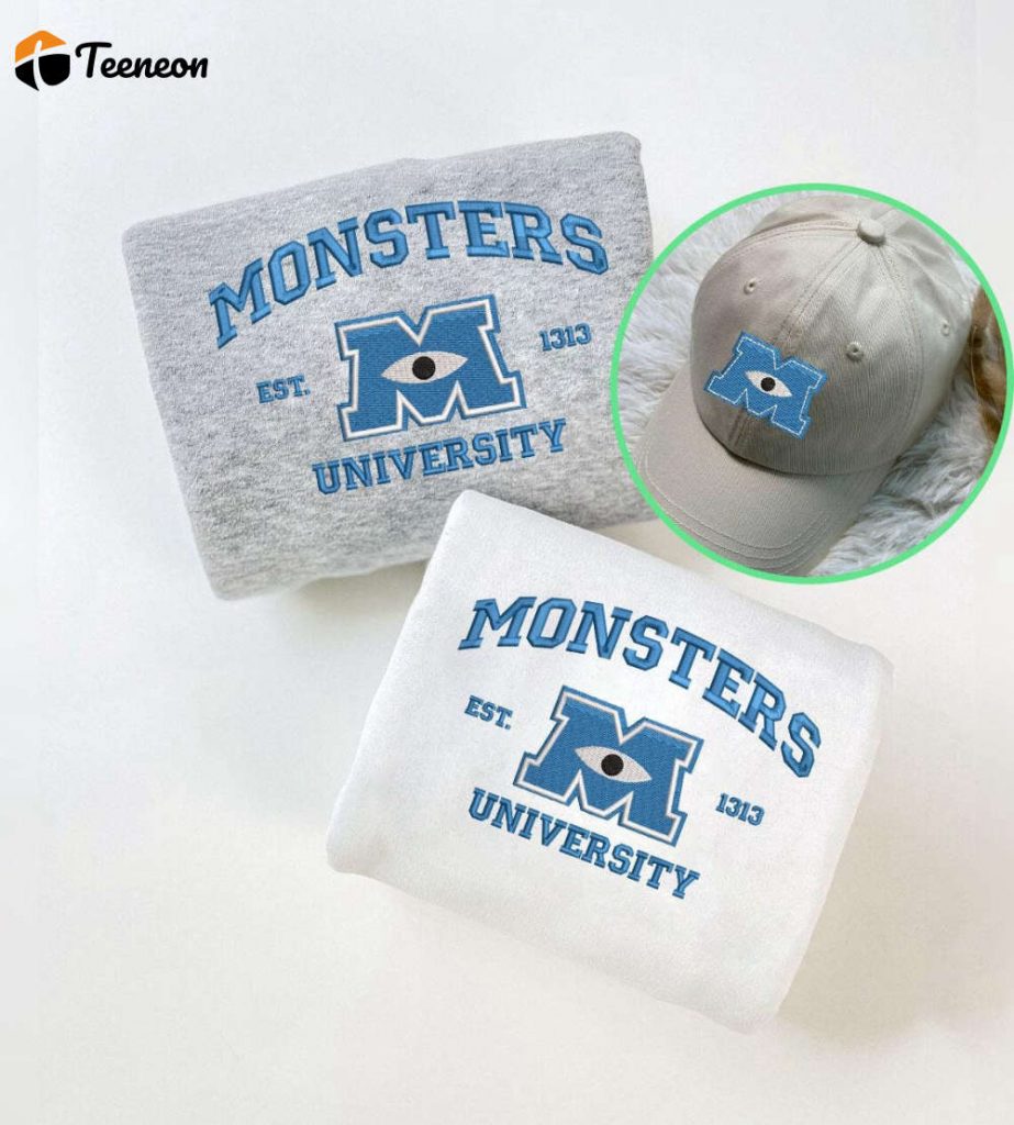 Monster S University Combo Shirt &Amp; Hat: Trending Movie Shirts Birthday Gift For Men &Amp; Women