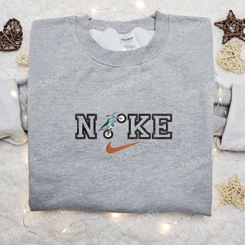 Motorcycle x Nike Embroidered Shirt: B Gift for Men Women Nike Inspired T-shirt Perfect Gift for Family