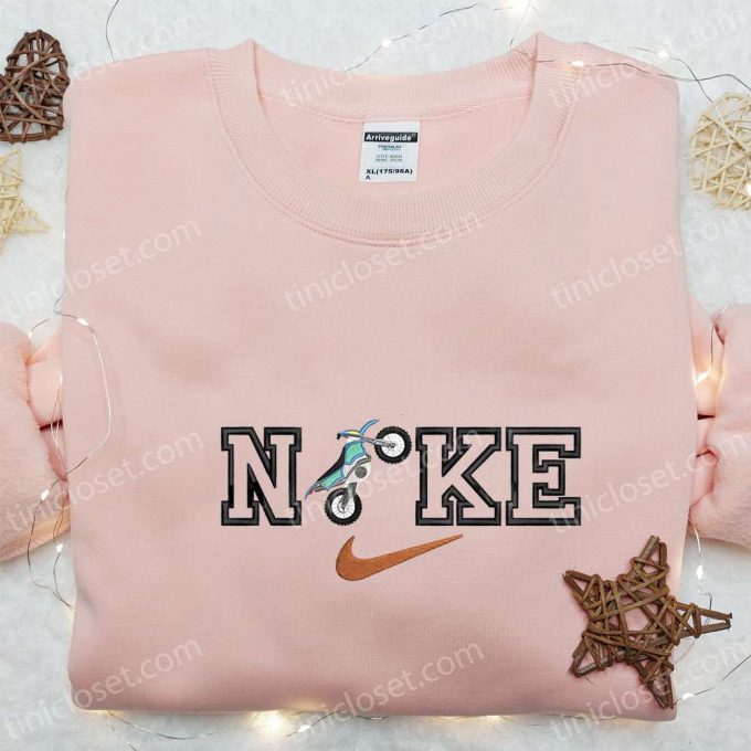 Motorcycle X Nike Embroidered Shirt: B Gift For Men Women Nike Inspired T-Shirt Perfect Gift For Family