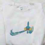 Mudkip x Nike Embroidered Shirt: Pokemon Inspired Nike Shirt with Vibrant Embroidery