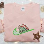 Mushroom x Swoosh Embroidered Shirt: Nike Inspired Perfect Family Gift Idea