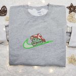 Mushroom x Swoosh Embroidered Shirt: Nike Inspired Perfect Family Gift Idea