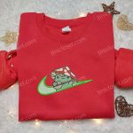 Mushroom x Swoosh Embroidered Shirt: Nike Inspired & B Gift for Men Women Family Gift – Trendy & Unique D Gift for Men Women