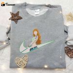 Nami x Nike Swoosh Anime Embroidered Hoodie & One Piece Shirt: Nike Inspired Embroidery