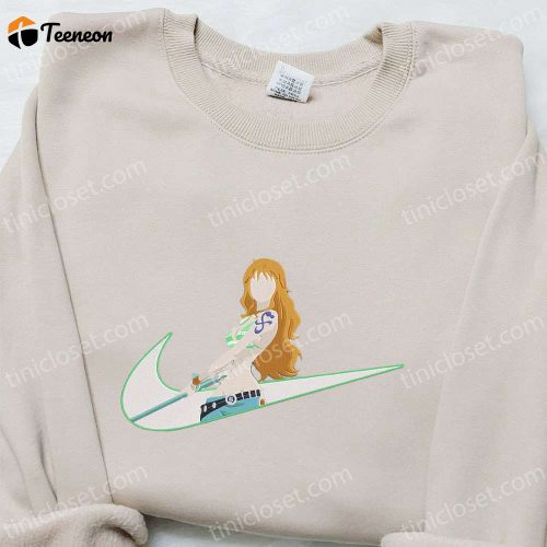 Neon Gen Gift for Men Women Evangelion x Swoosh Embroidered Shirt: Nike-inspired B Gift for Men Women Gift for Family